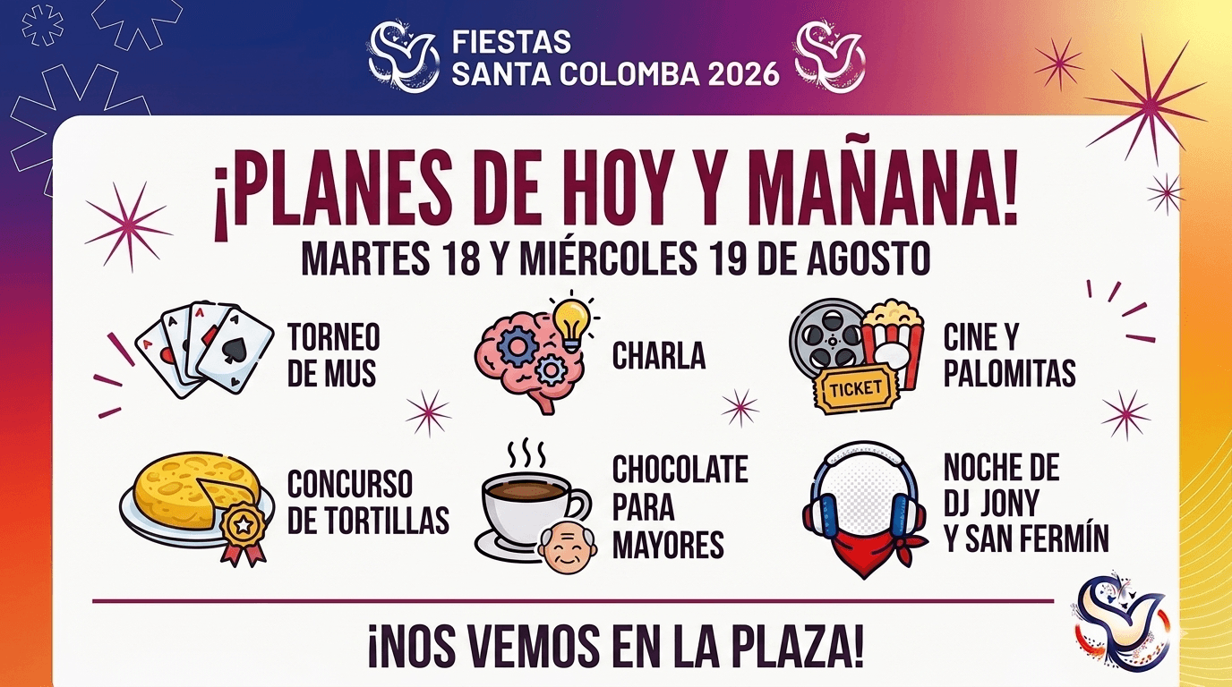 🎉 ¡Bienvenidos a todos y a por todas! Programación y planazos para hoy martes 18 y mañana miércoles 19