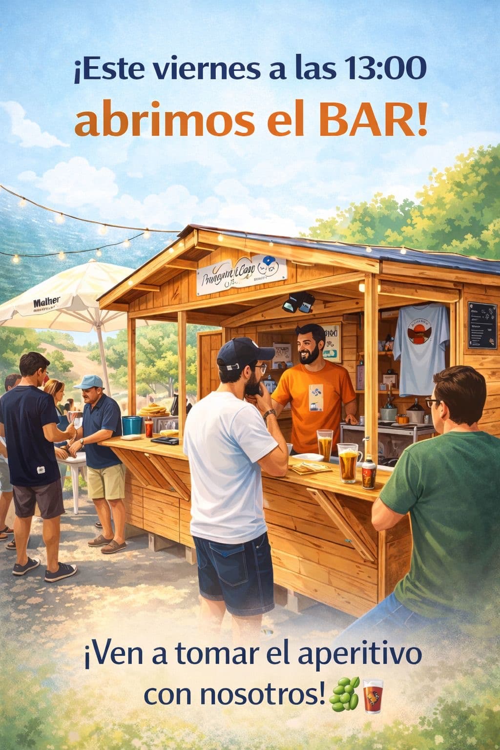 ☀️ ¡Este viernes 1 de mayo nos vemos en la plaza! Abrimos el bar de la Comisión 🍻