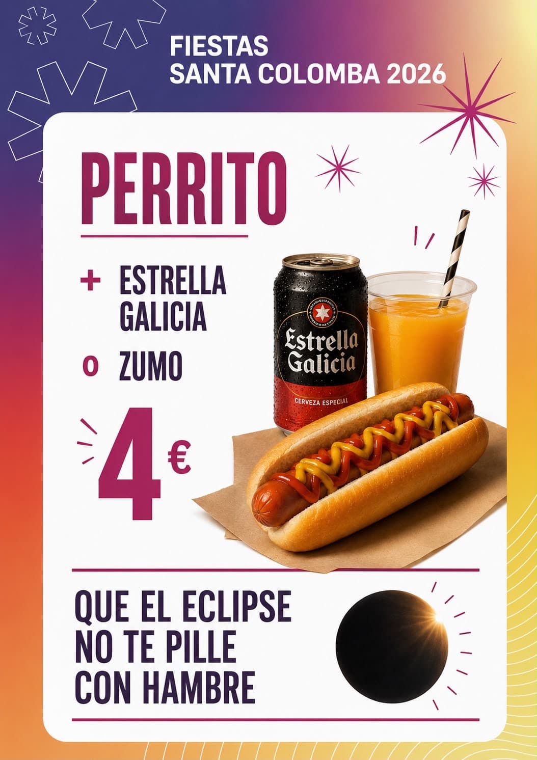 🌙 ¡Planazo para esta noche en La Plaza! Celebramos el eclipse en el bar de la Comisión 🌭🍺